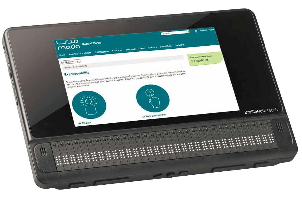 BrailleNote Touch 32 Reviewed by Mada Nafath periodical by Mada