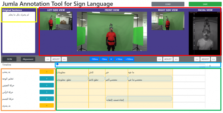 Jumla annotation tool for sign language