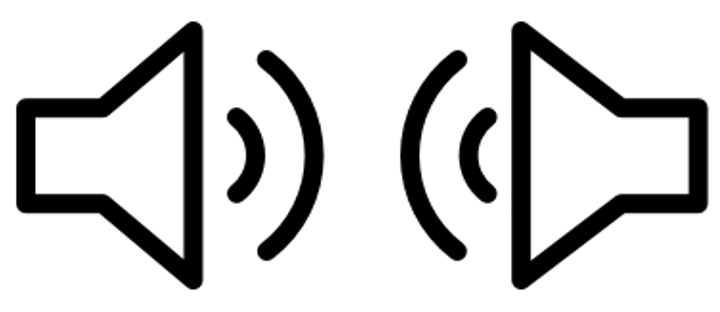 Left-to-right speak symbol and right-to-left speak symbol