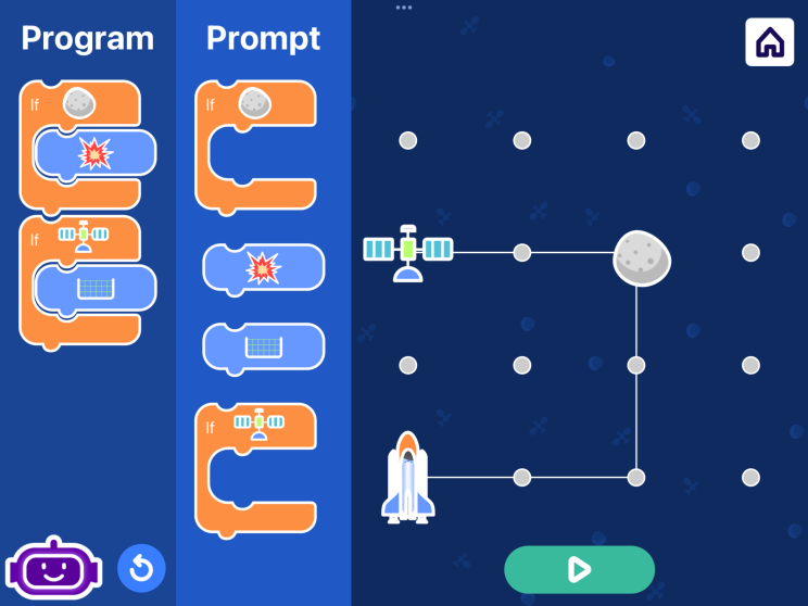 Gameplay screen showing the if conditional statement